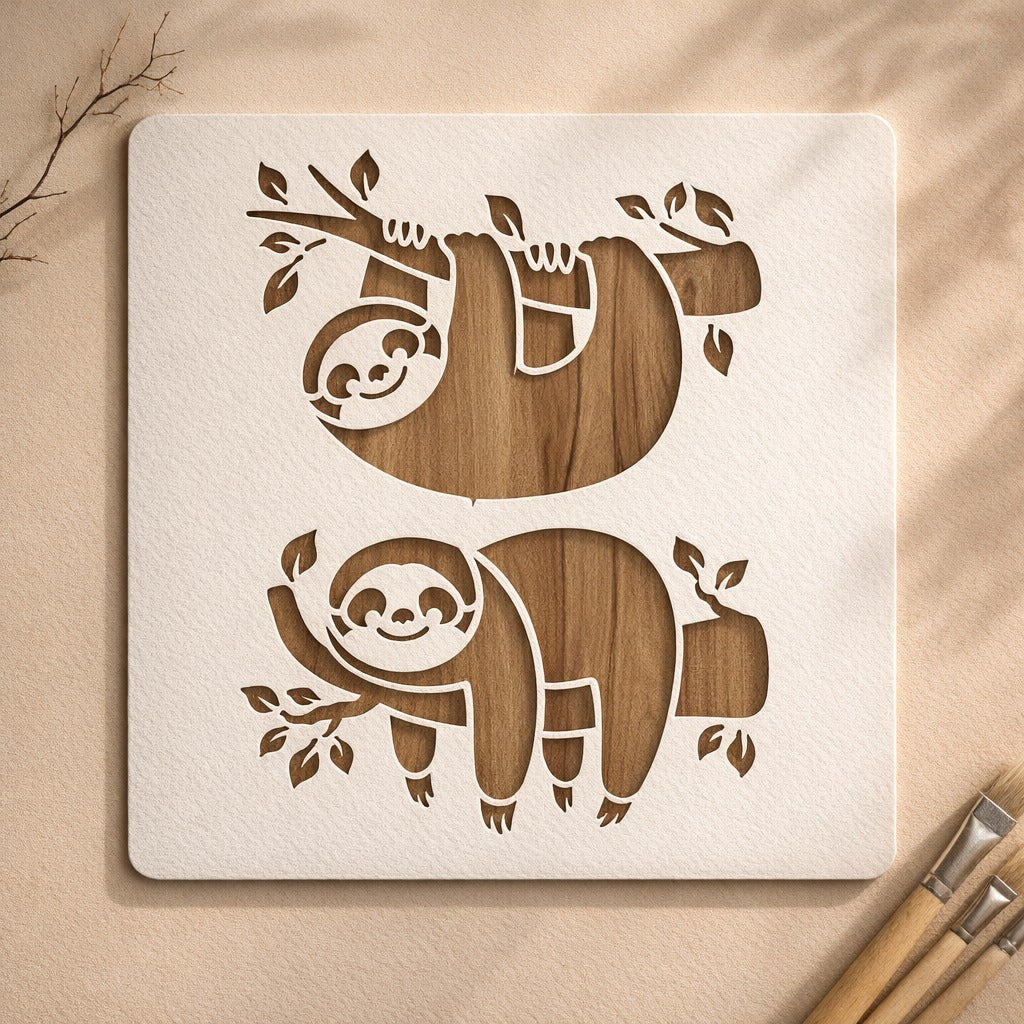 Cute Sloth Stencil for Wall & Kids Room Price in Pakistan