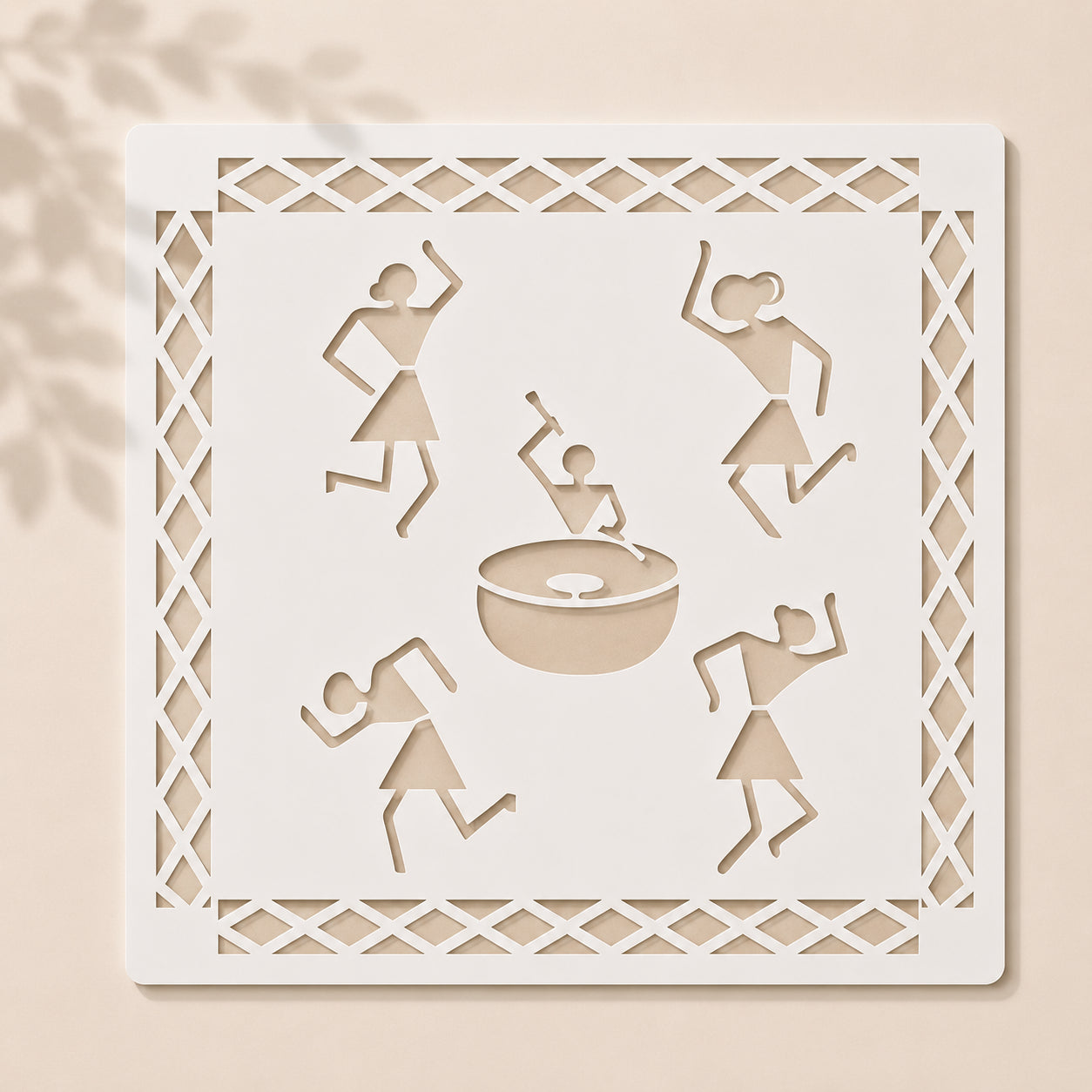 Dancing Warli Tribal Stencil in Pakistan