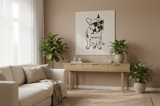 French Bulldog Reusable Stencil for Wall & Canvas Painting