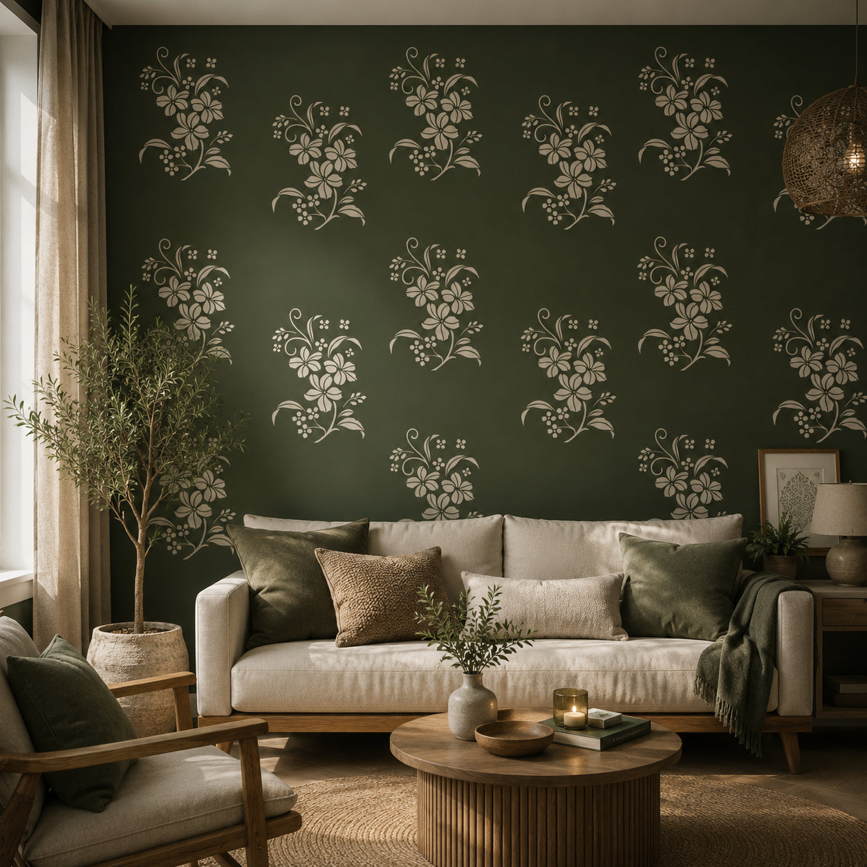 Jasmine National Flower Pakistan Stencil in Pakistan