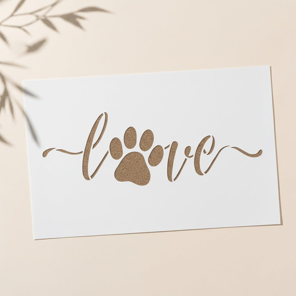Love Paw Print Script Stencil Price in Pakistan