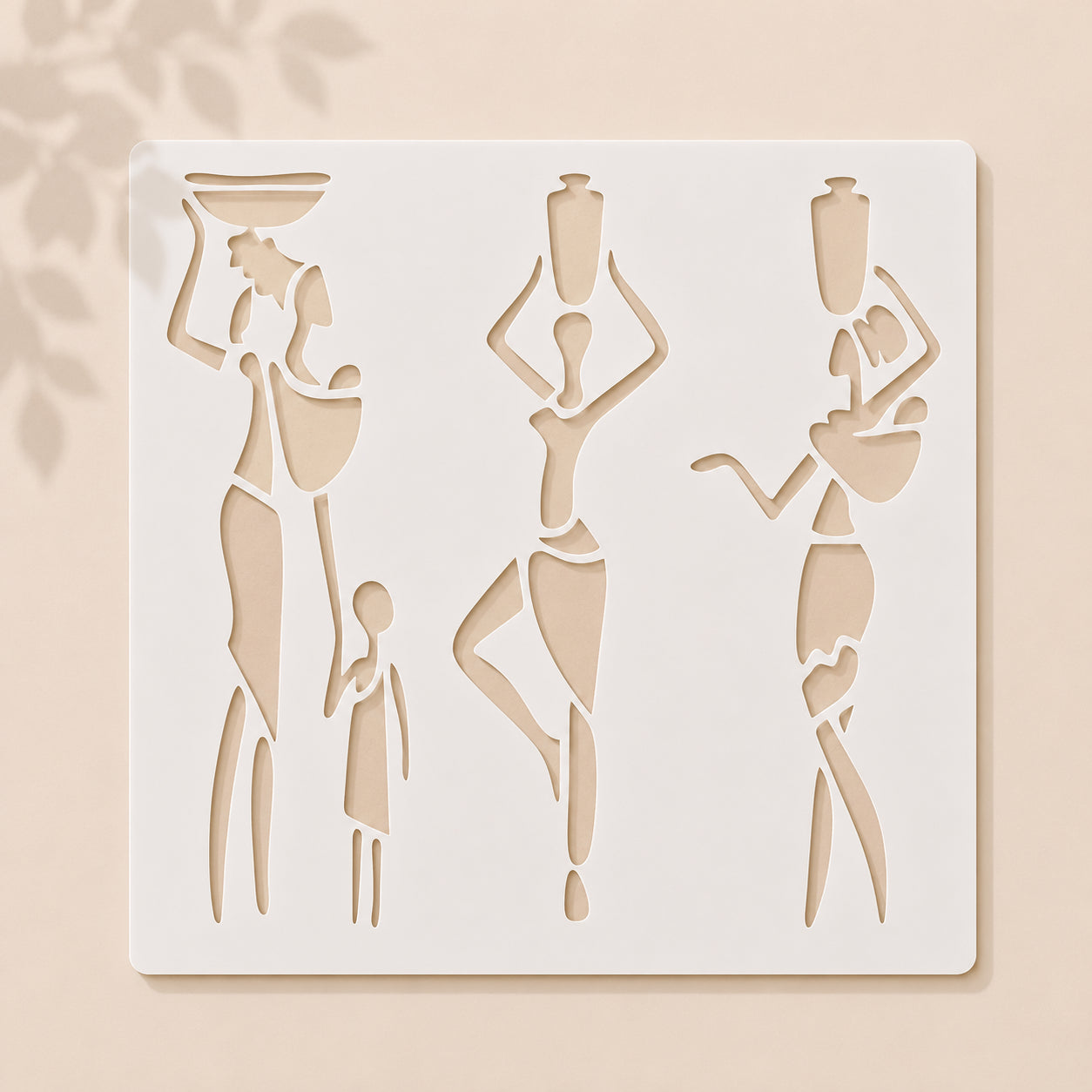 Warli Tribal Family Stencil for Wall Painting