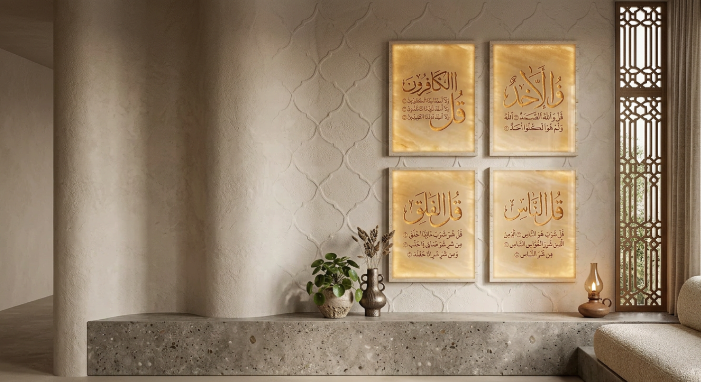 Four Qul Calligraphy Stencils | Casvena