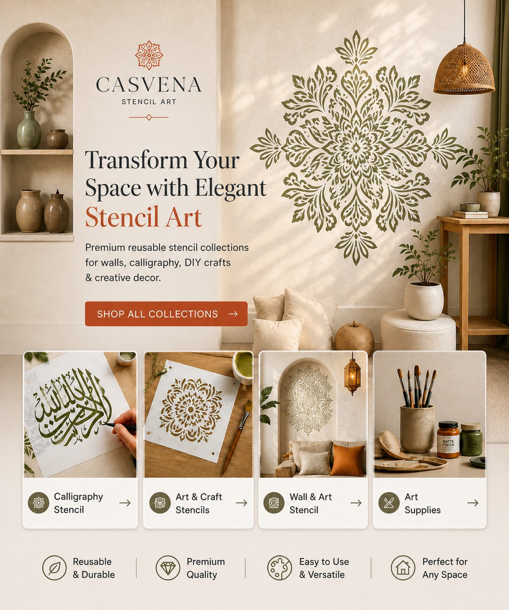 CASVENA premium Islamic calligraphy and mandala wall stencils — Shop all collections
