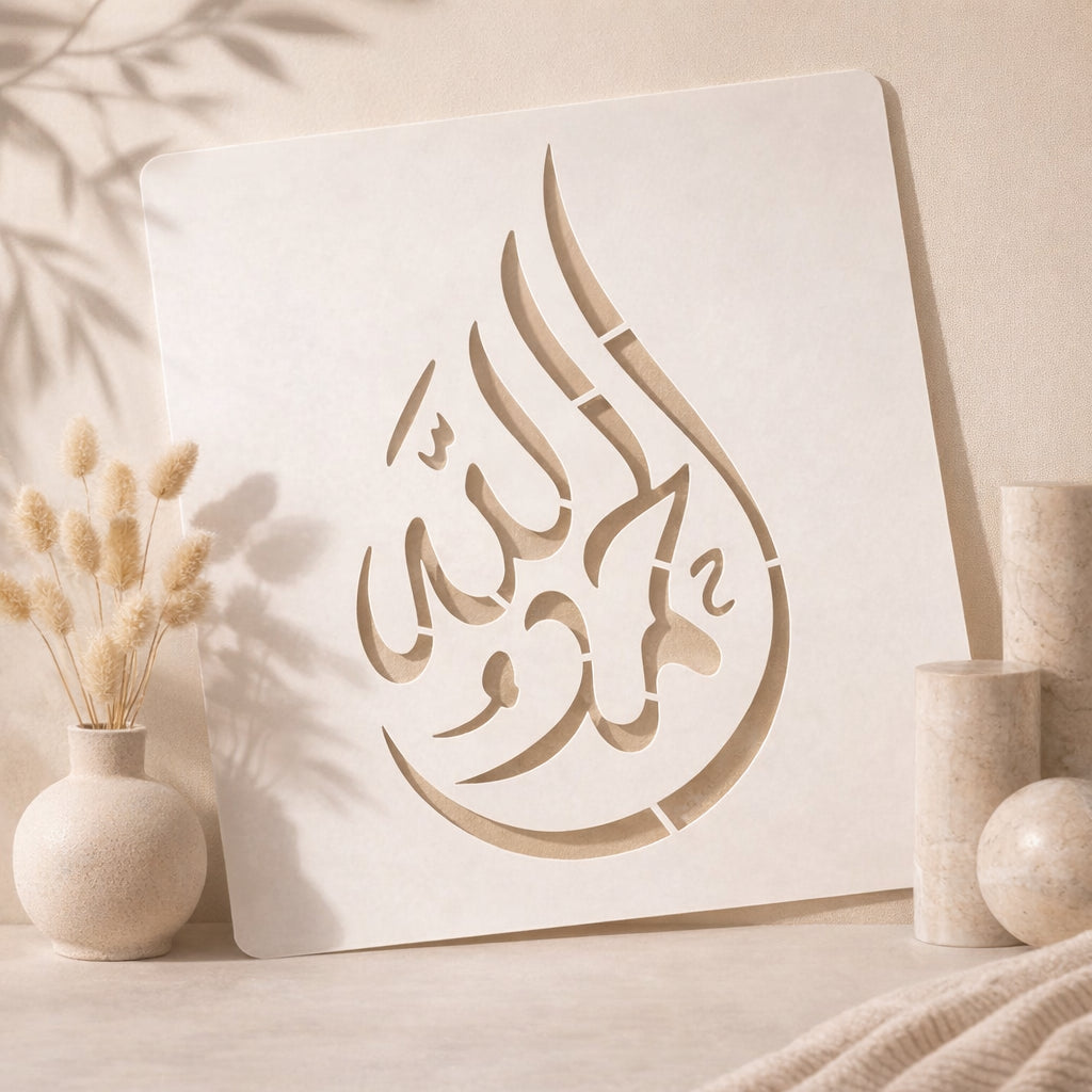 Alhamdulillah Islamic Calligraphy Stencil for Wall Art Price in Pakistan 