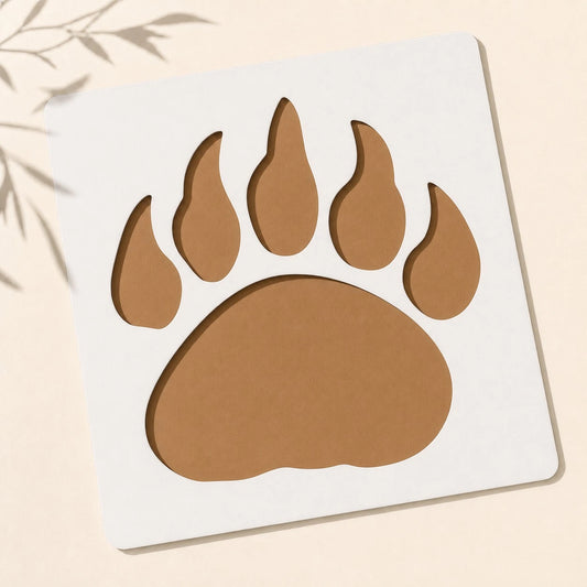 Bear Claw Reusable Stencil for Wall & Canvas Painting