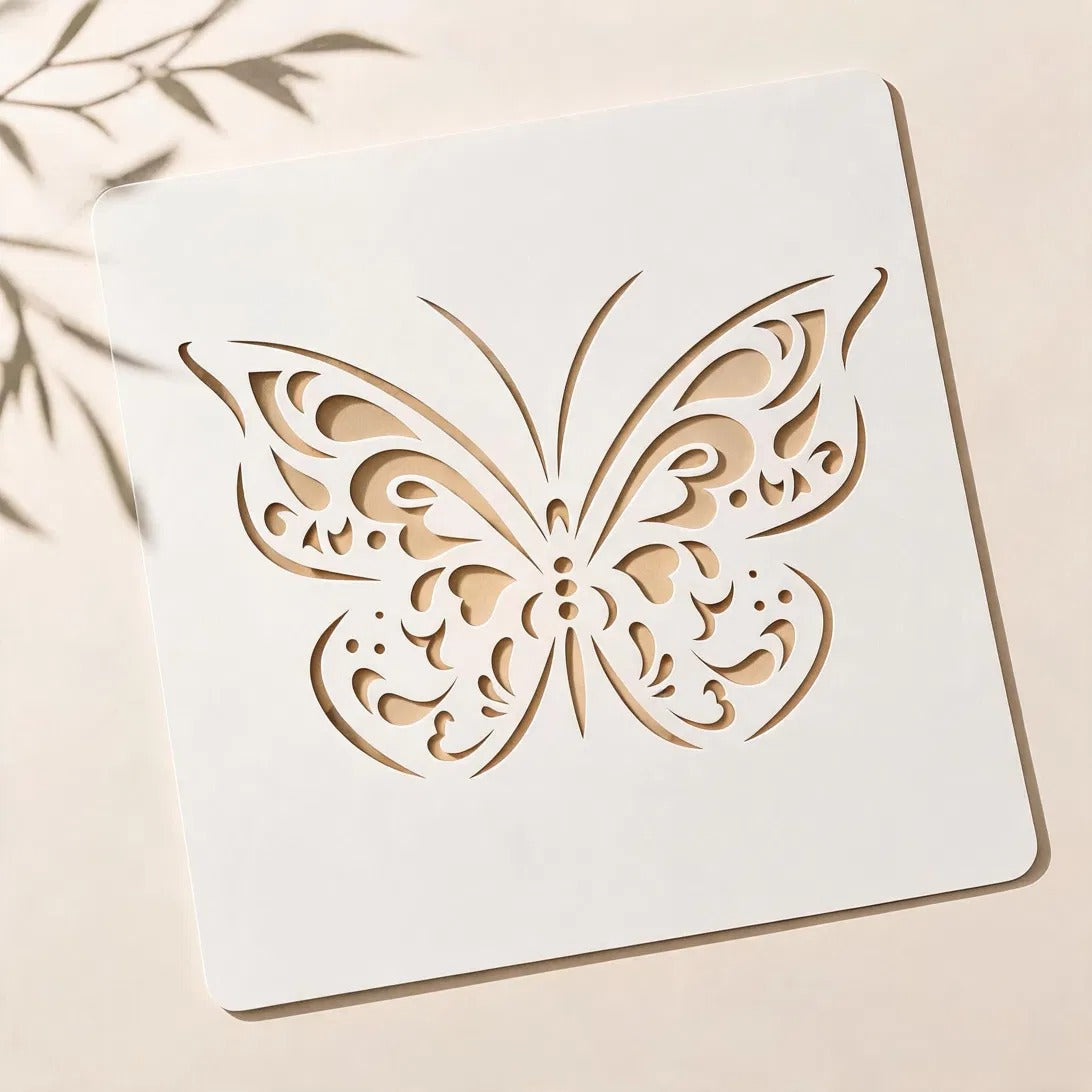 Butterfly Reusable Stencil for Wall & Canvas Painting