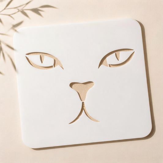 Cat Eyes Stencil – Reusable Wall & Canvas Art