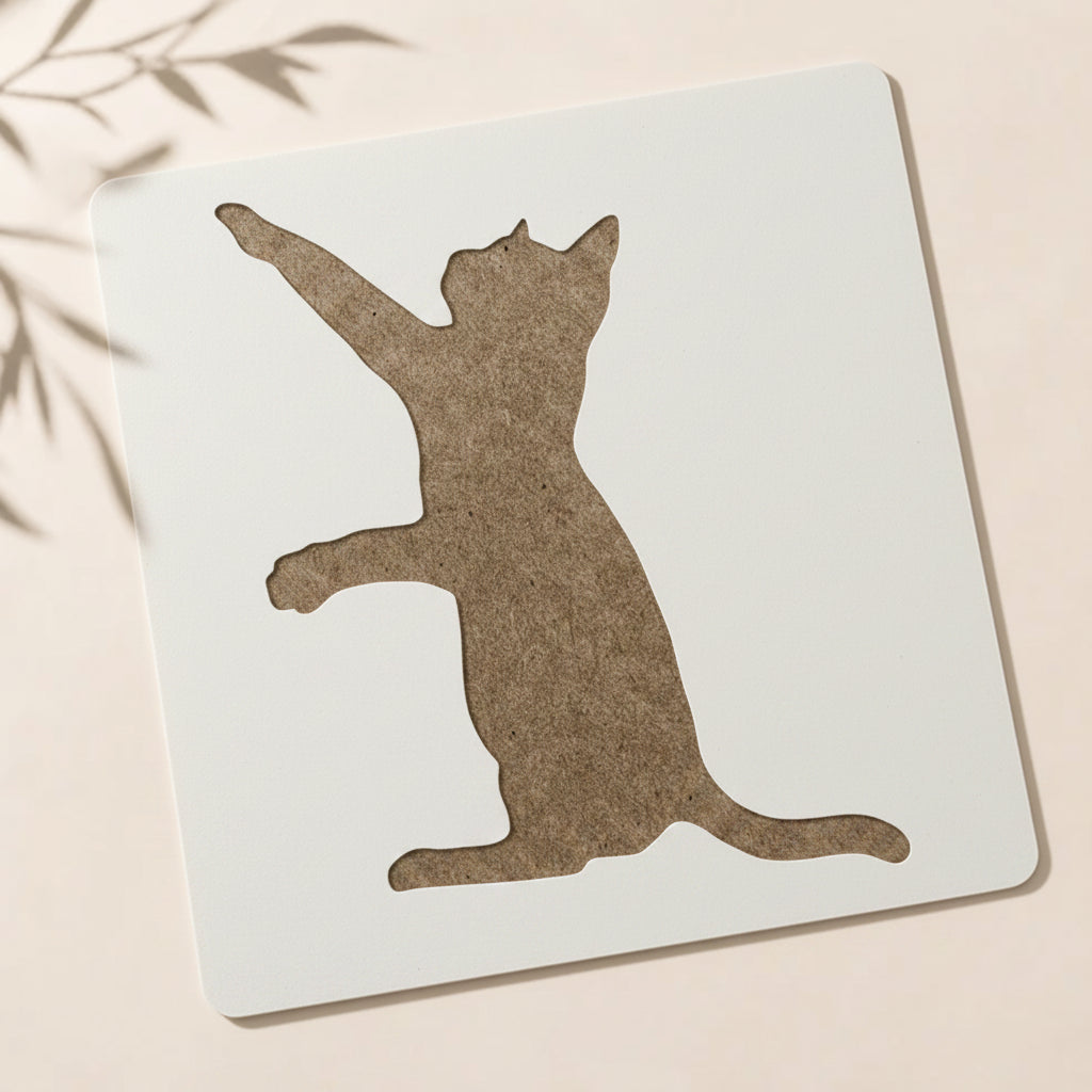 Cat Stencil – Reusable Wall & Canvas Art Price in Pakistan 