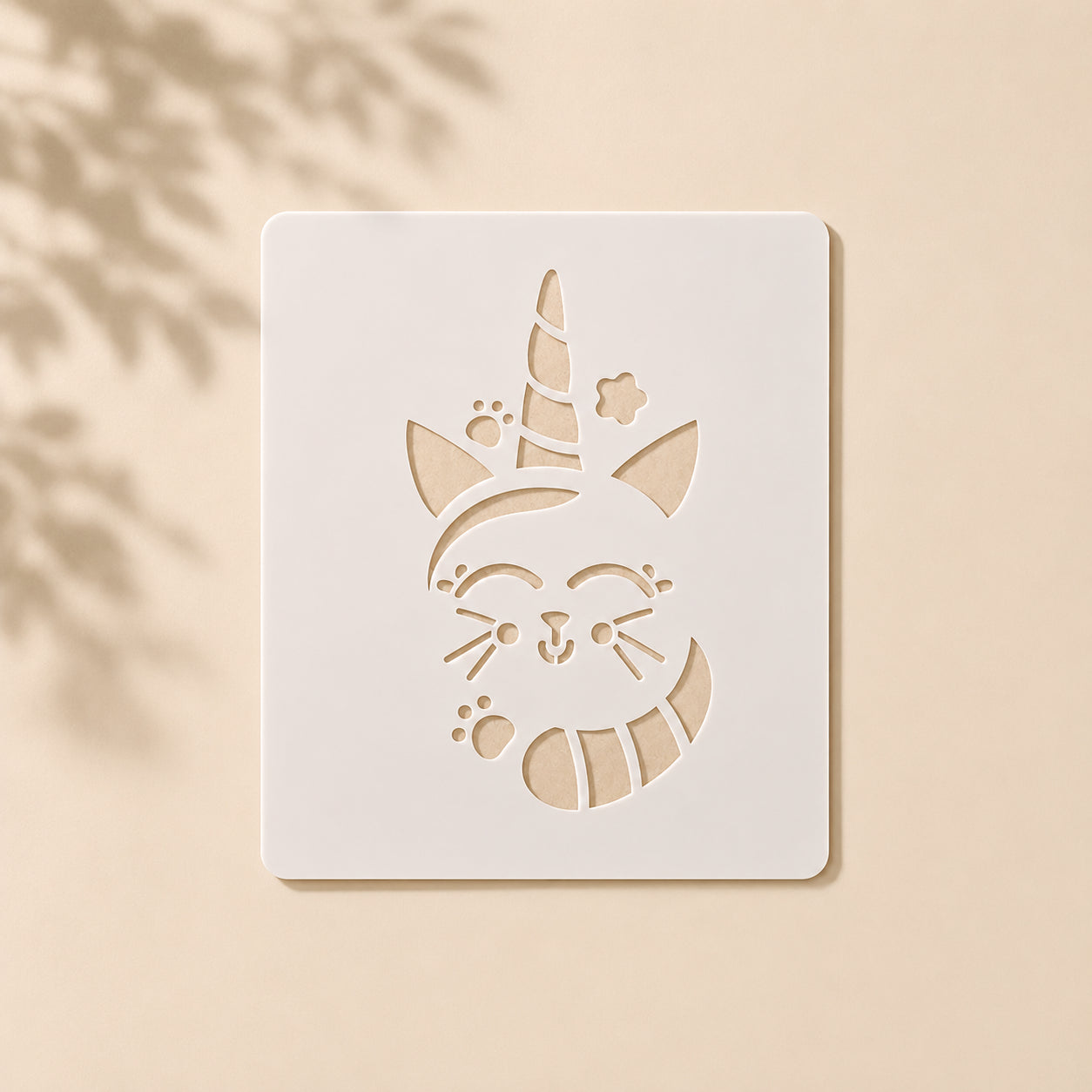 Cat Unicorn Stencil – Reusable Wall & Canvas Art in Pakisan