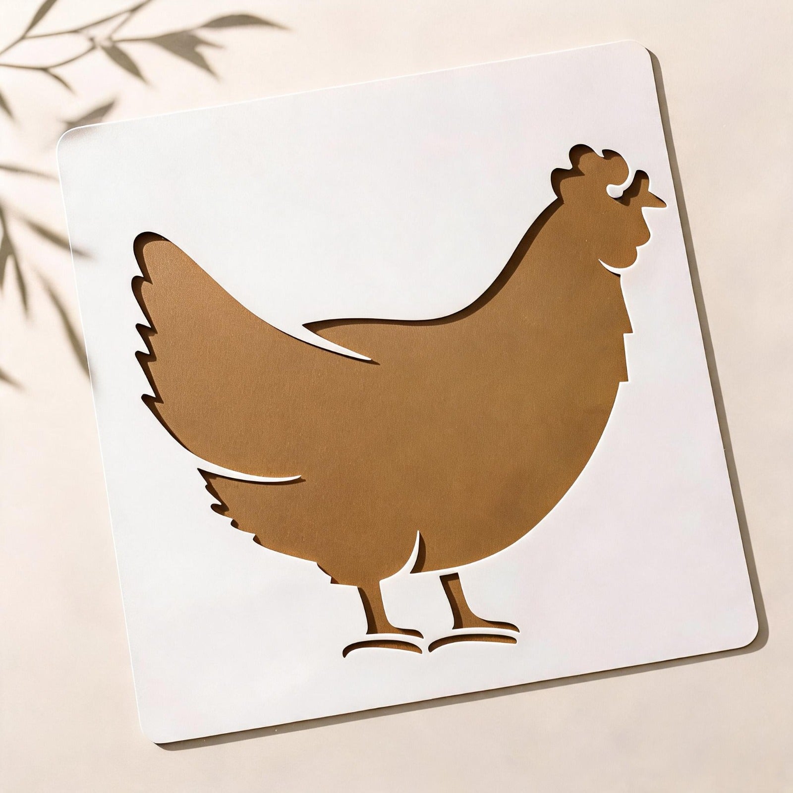 Chicken Reusable Stencil for Wall & Canvas Painting in Pakistan