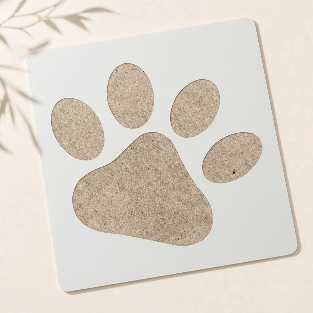 Dog Paw Reusable Stencil for Wall & Canvas Painting