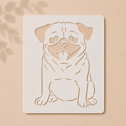 Buy Happy Pug Reusable Stencil in Pakistan