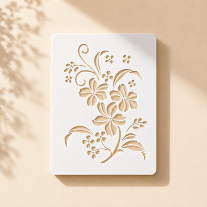 Jasmine National Flower Pakistan Stencil