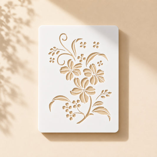 Jasmine National Flower Pakistan Stencil