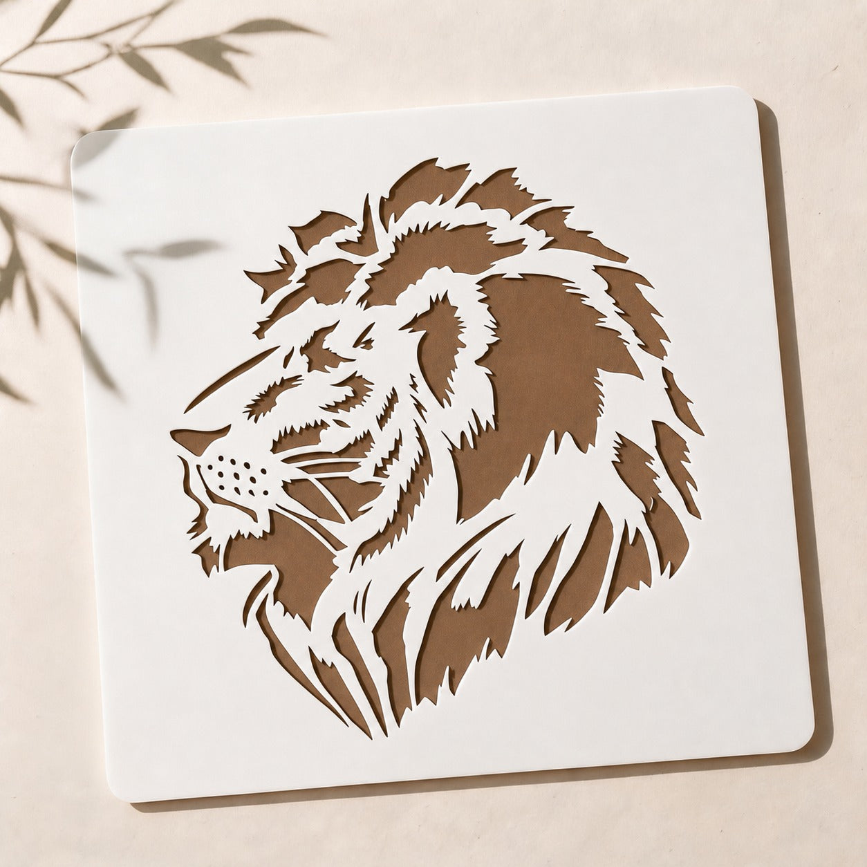 Lion Head Reusable Stencil for Wall & Canvas Painting