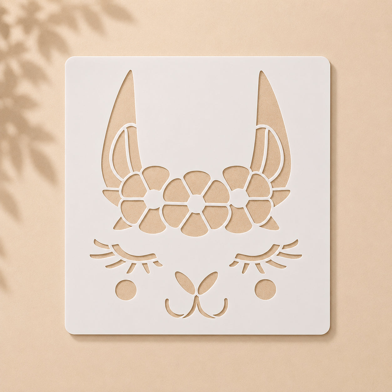 Llama Face Stencil – Reusable Wall & Canvas Art in Pakistan