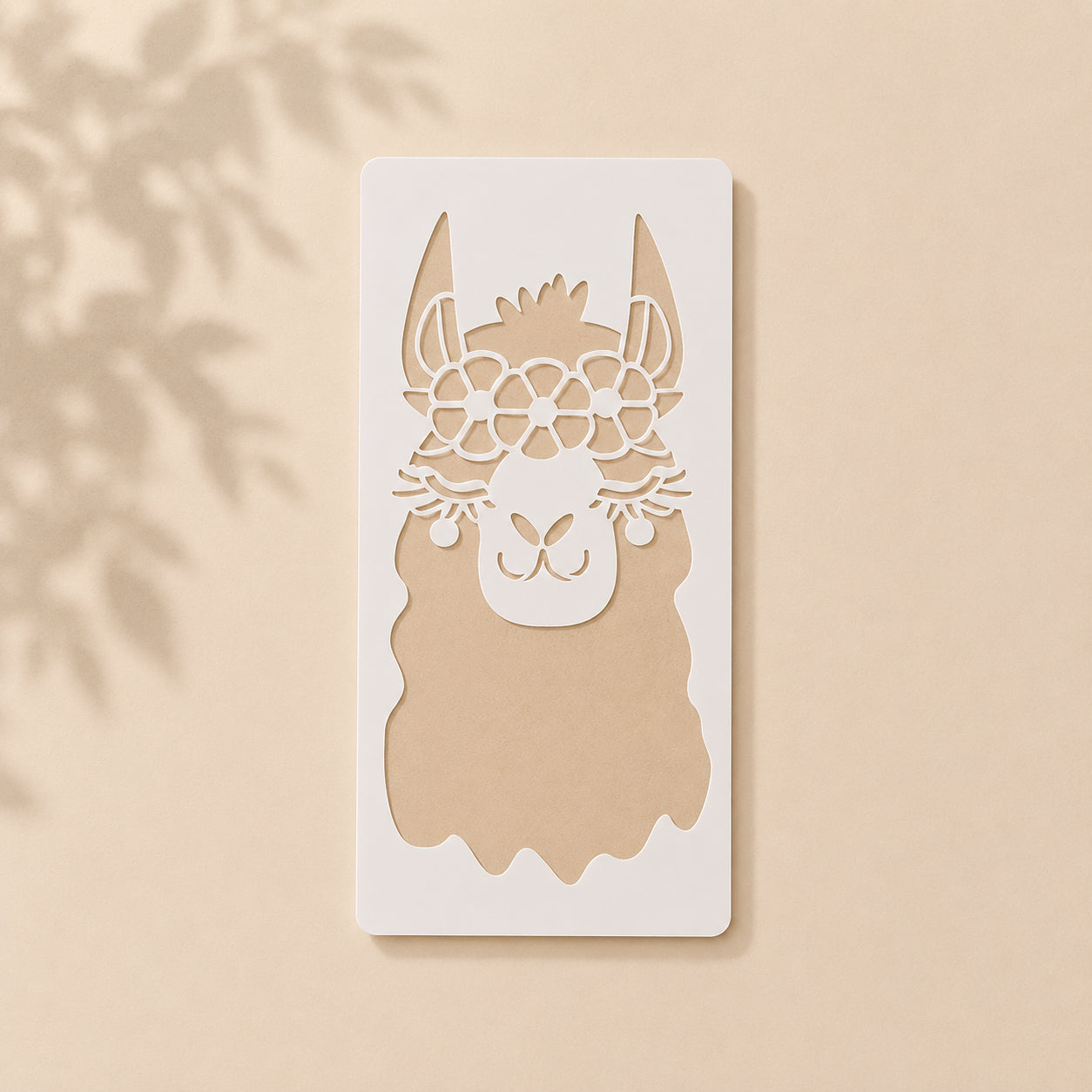 Llama Lashes Reusable Stencil for Wall & Canvas Painting