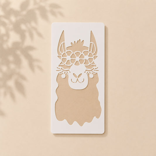 Llama Lashes Reusable Stencil for Wall & Canvas Painting
