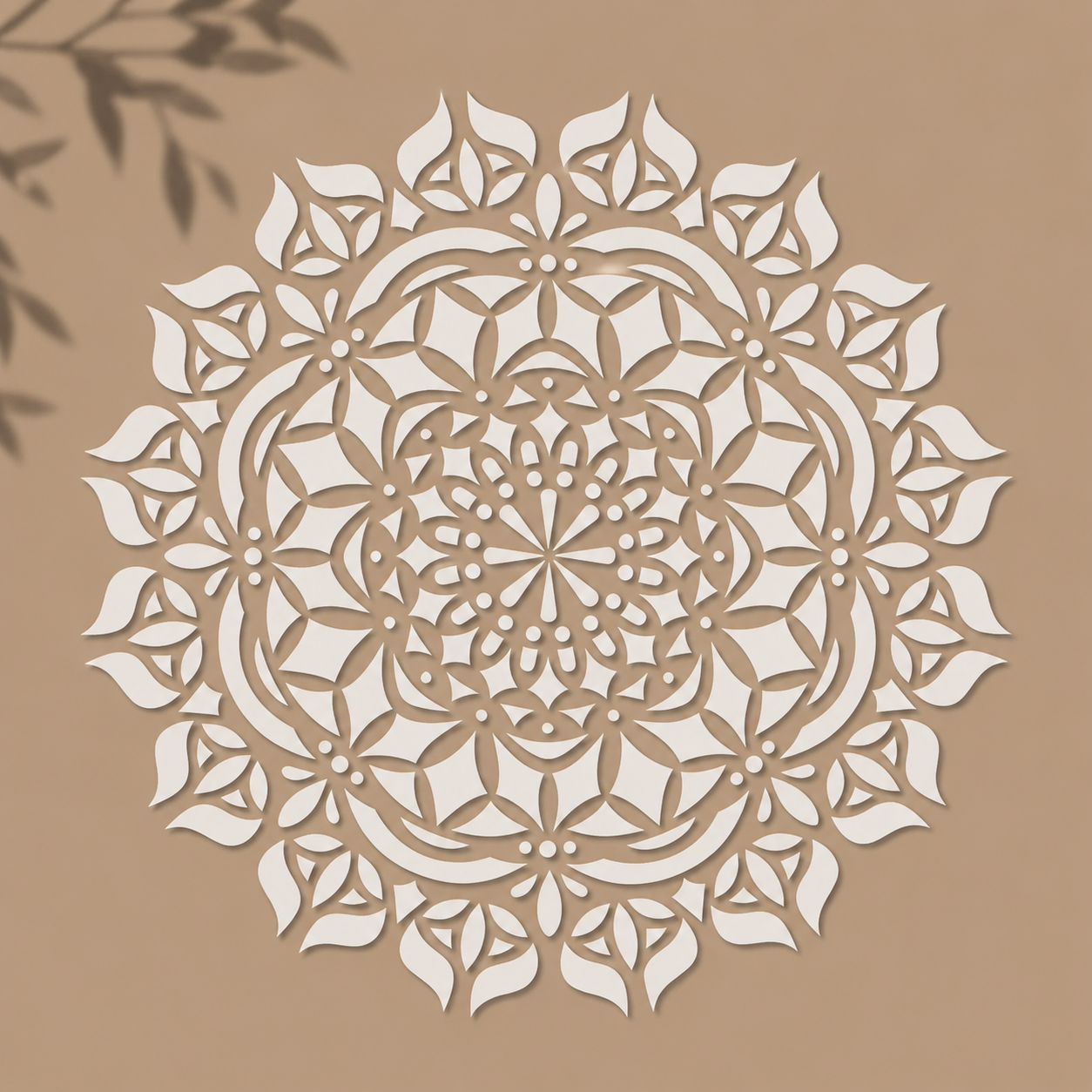 Mandala reusable stencil for wall painting and canvas art made from durable PVC material