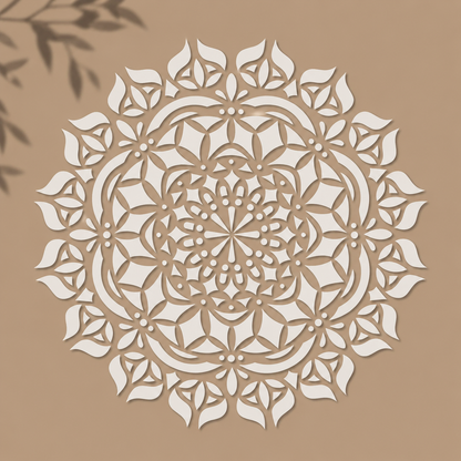 Mandala reusable stencil for wall painting and canvas art made from durable PVC material