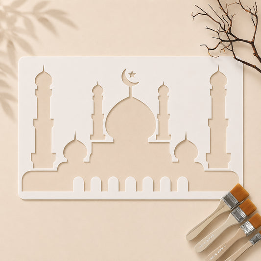 Mosque Silhouette Wall Stencil