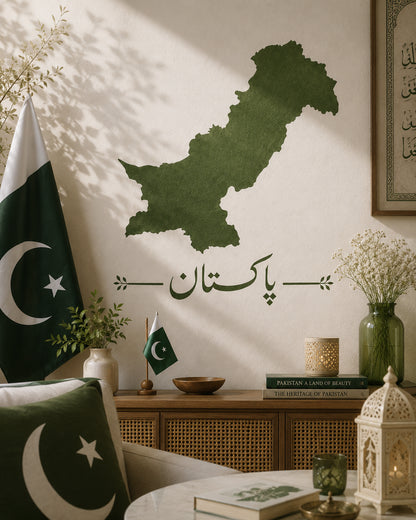 Pakistan Map Stencil