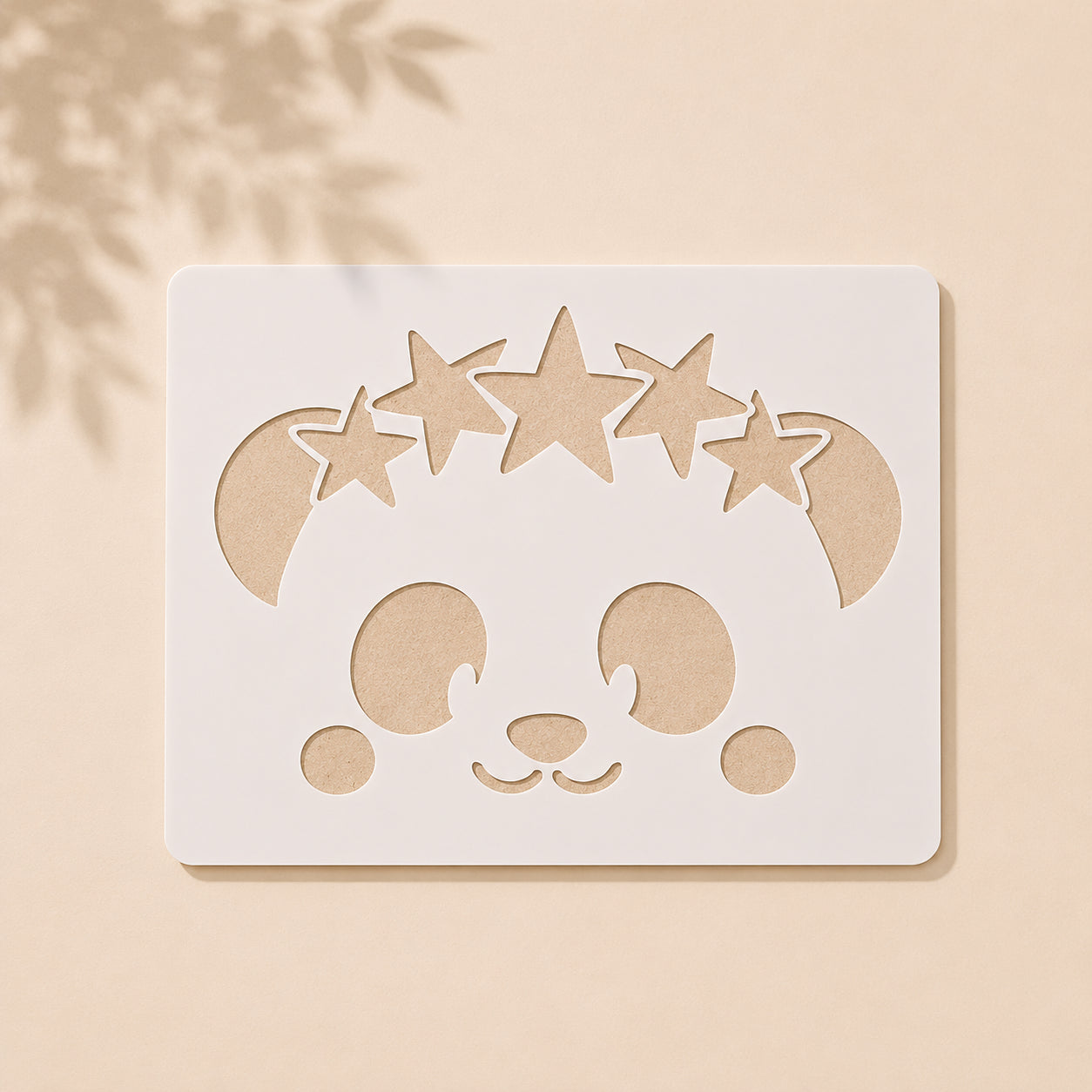 Panda Face Stencil – Reusable Wall & Canvas Art in Pakistan