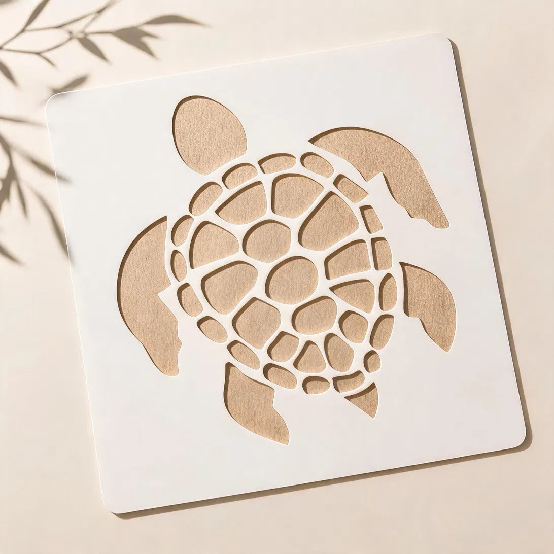 Turtle Reusable Stencil for Wall & Canvas Painting