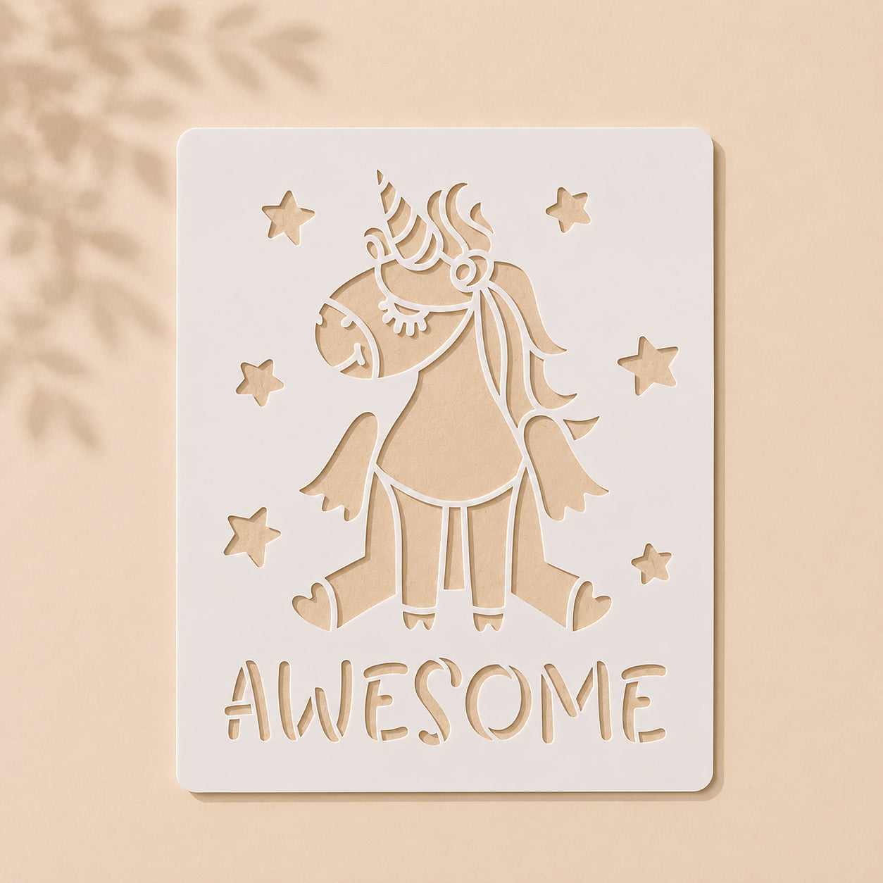 Unicorn Awesome Stencil Reusable Stencil for Wall & Canvas Painting