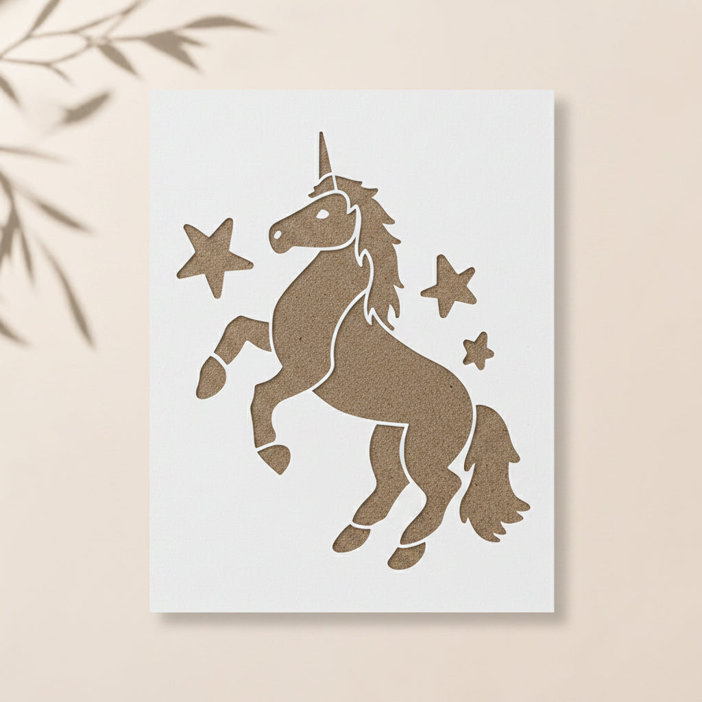 Unicorn Stencil for Wall, Kids Room & Fabric Art in Pakistan