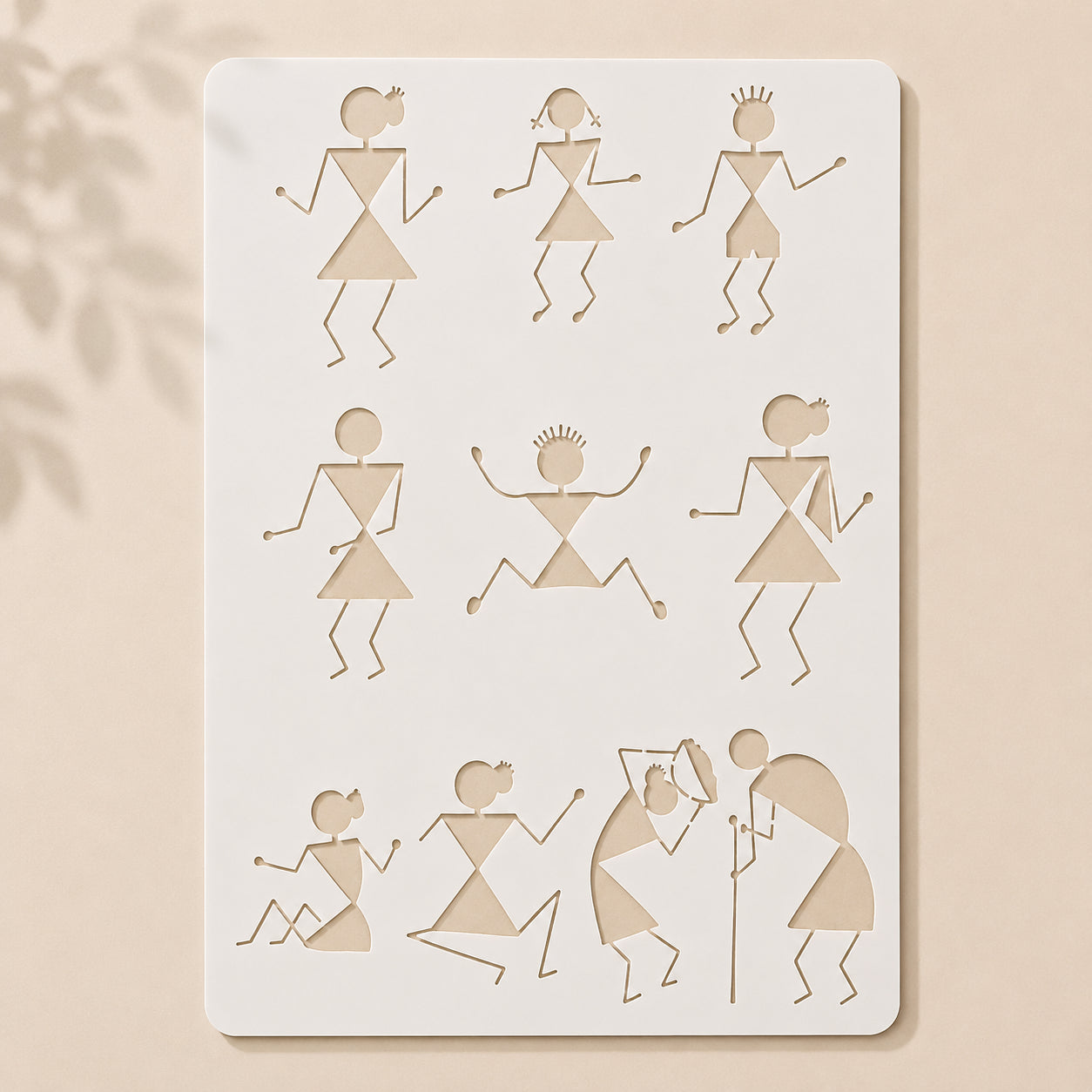 Warli Tribal Bonfire Stencil in Pakistan