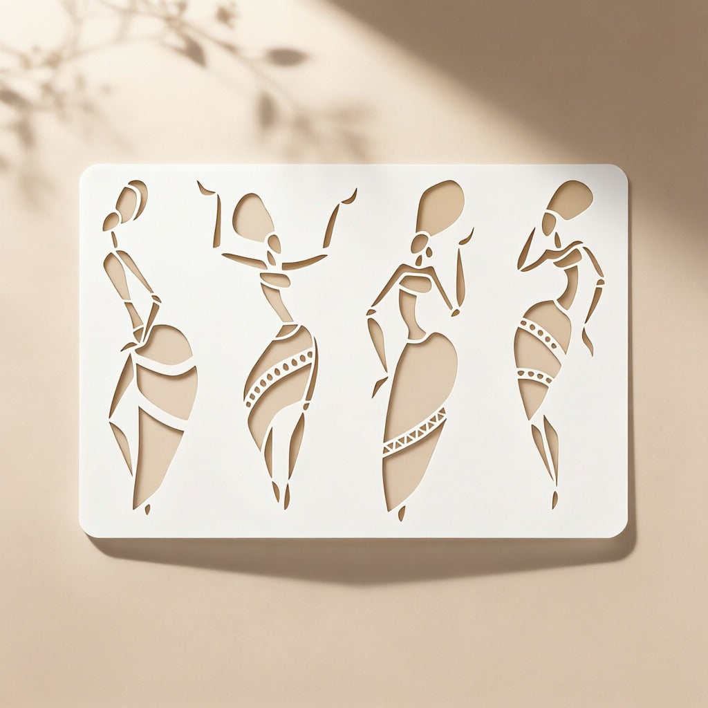 Warli Tribal Folk Art Stencil in Pakistan