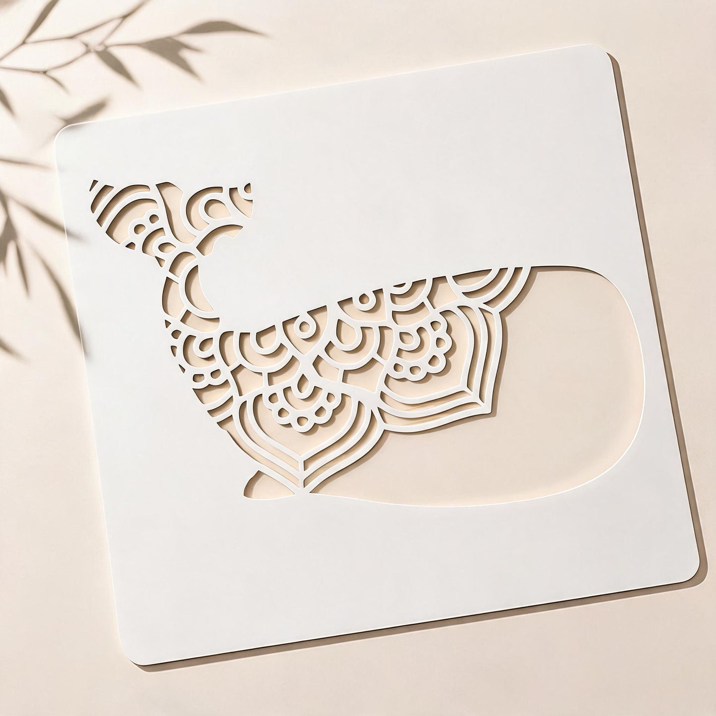 Whale Mandala Stencil for painting 