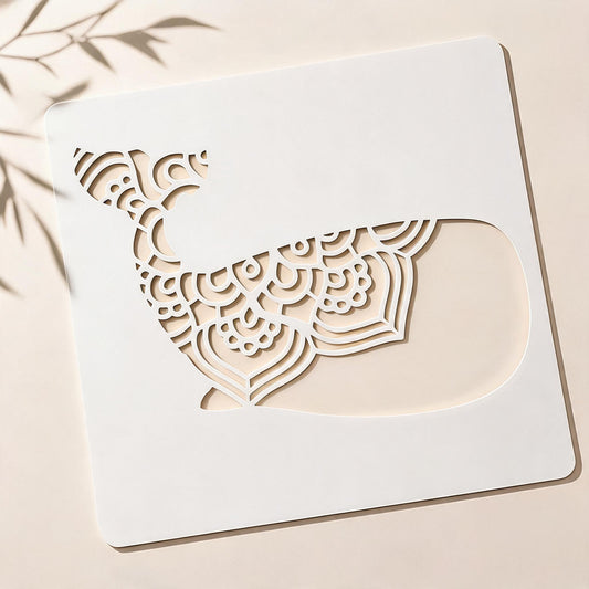 Whale Mandala Stencil for painting 