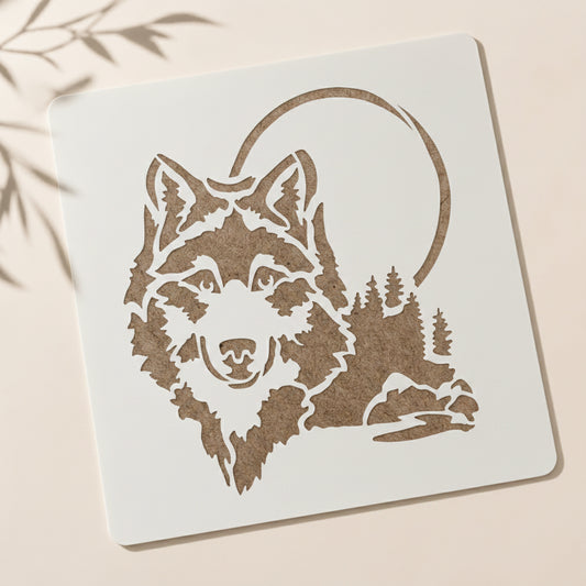 Wolf Head Stencil for Painting